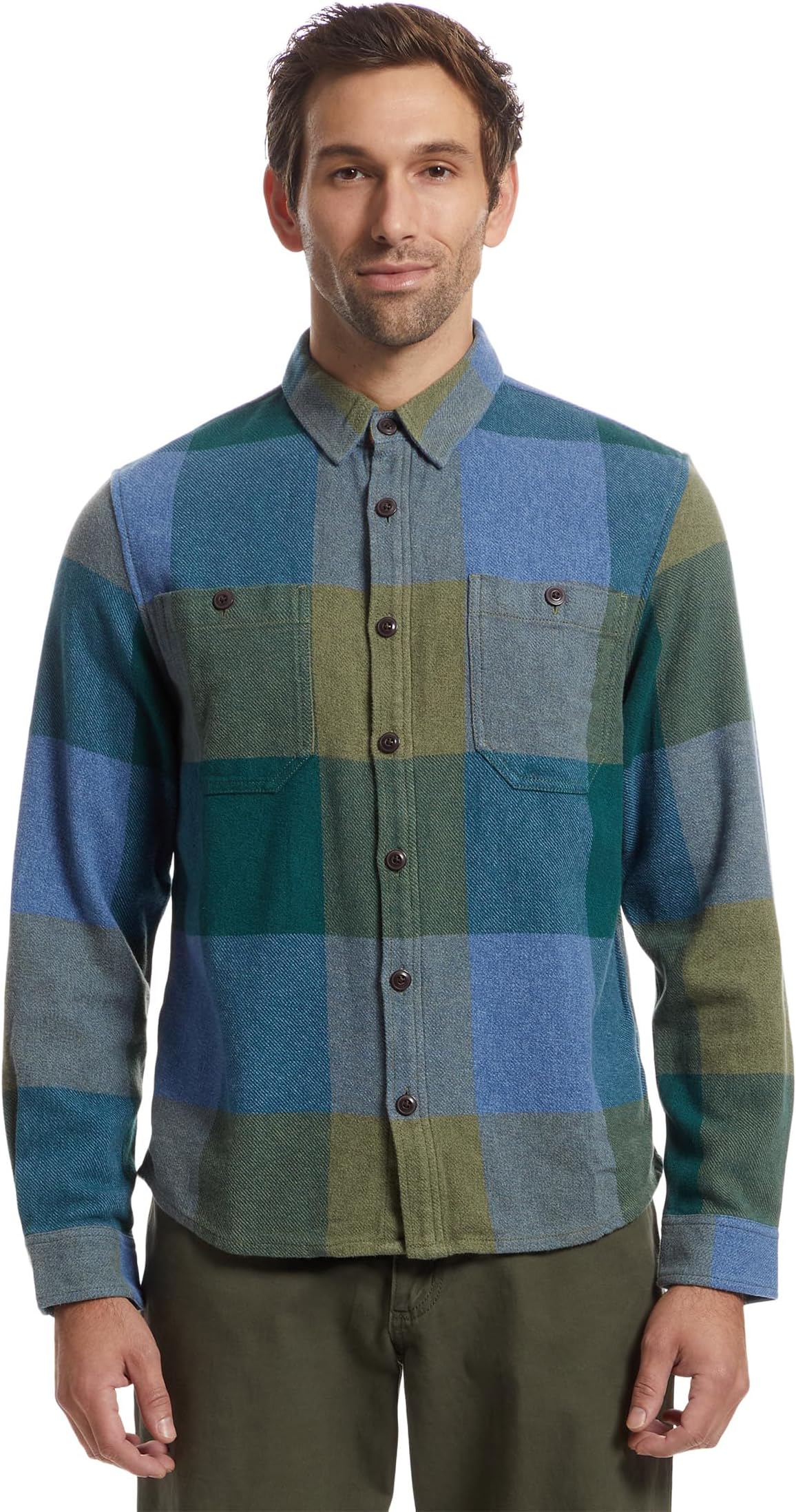 

Мужская фирменная рубашка Northwoods из твила, стандартная L.L.Bean, Olive Gray