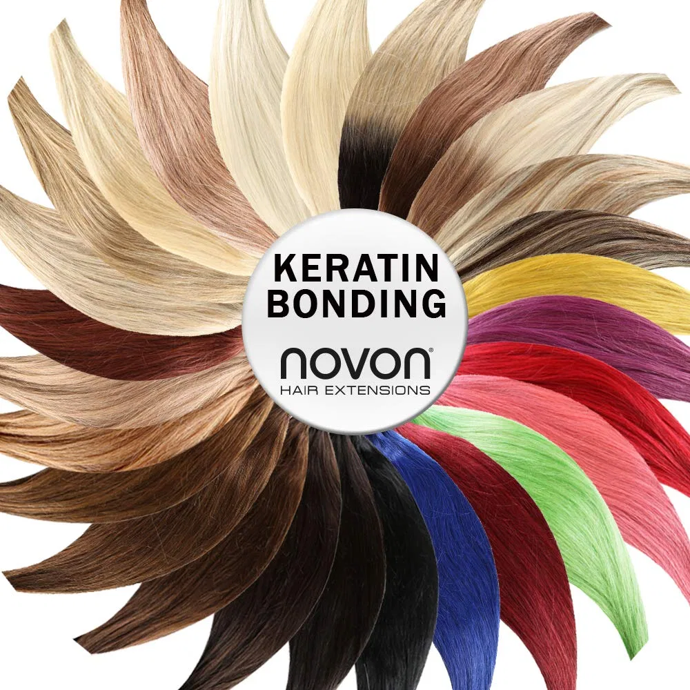 Наращивание волос novon Hair Extensions Keratin Bonding U-Tip, 50 прядей, 50 см, 1 г, #60 Белый блонд Novon