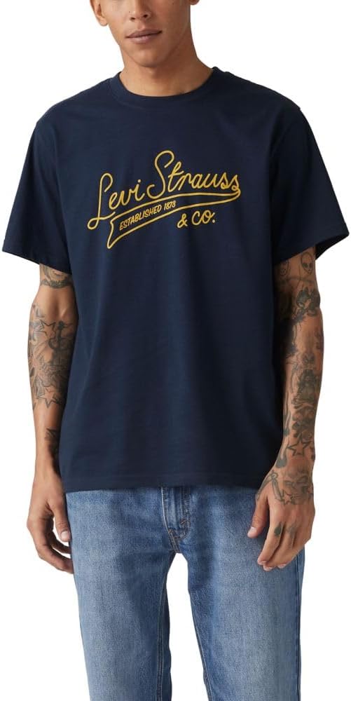 

Мужская футболка с рисунком Levi's (также доступна в размерах Big и Tall), Archival Script One Navy Blazer, Синий, Мужская футболка с рисунком Levi's (также доступна в размерах Big и Tall), Archival Script One Navy Blazer