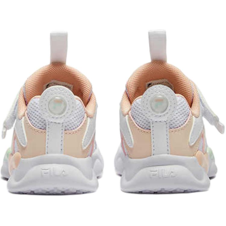 Нескользящие износостойкие низкие туфли для малышей FILA KIDS, белый/зеленый/оранжевый — фото 4