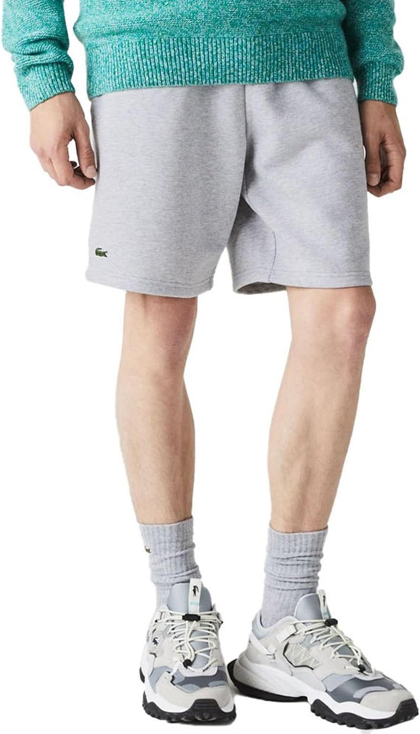 

Lacoste мужские спортивные теннисные флисовые шорты, Silver Heathered
