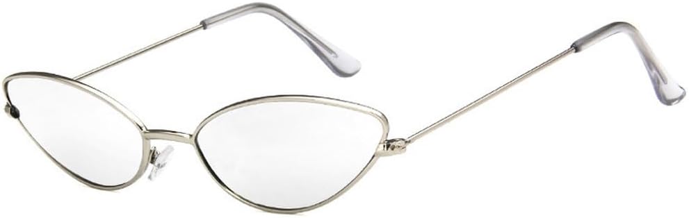 

Модные маленькие солнцезащитные очки «кошачий глаз» для женщин, винтажные очки, очки для создания индивидуального образа, защита от ультрафиолета UV400 TKKTLLT, Silver-silver