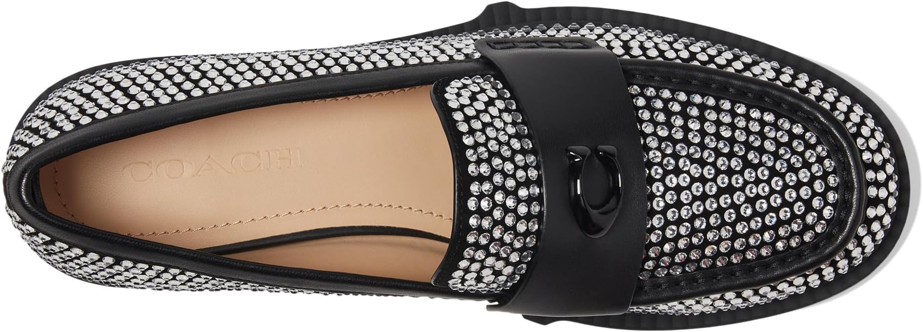 Лоферы COACH Leah Loafer With Crystal, черный — фото 2