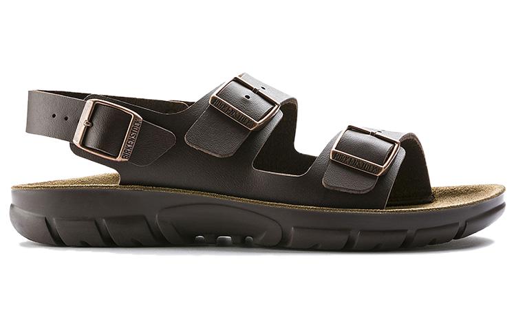 Женские пляжные сандалии Birkenstock коричневые узкие — фото 2
