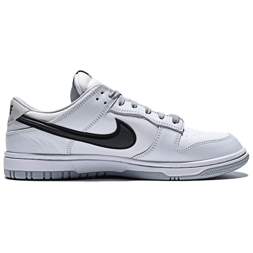 Nike Dunk Low топ Skateboard Shoes мужские светло-серые белые — фото 3