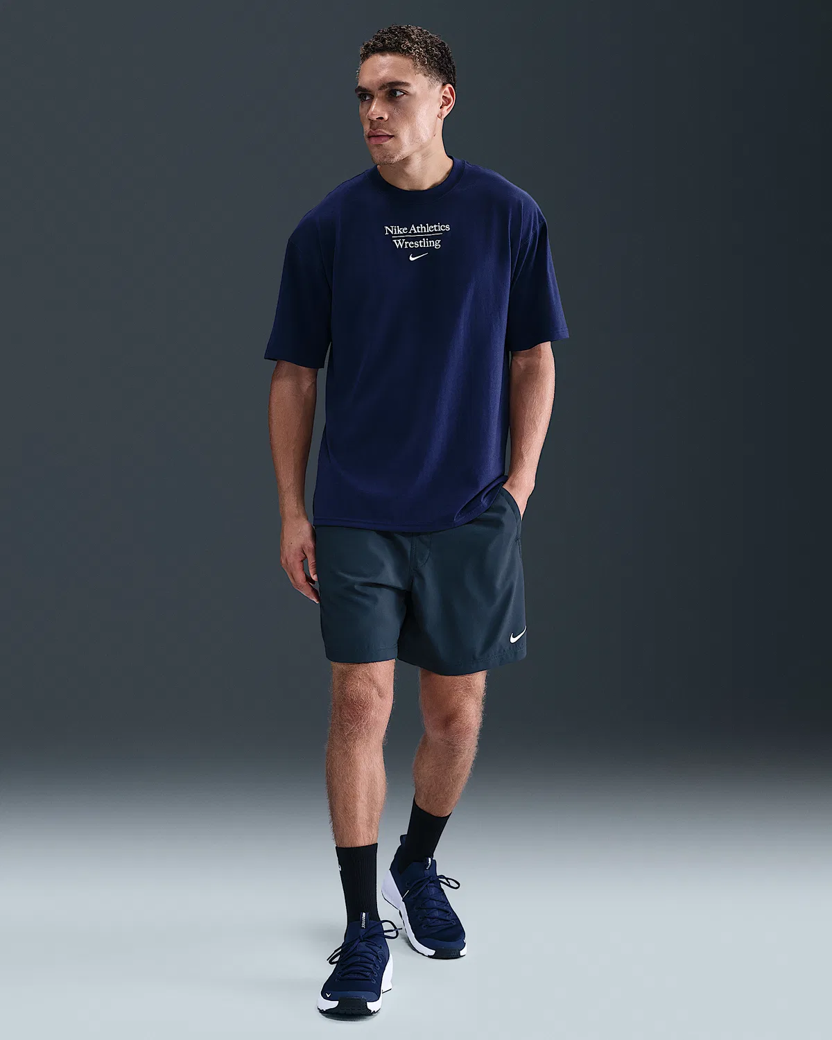Мужская футболка Max90 Nike Wrestling, College Navy — фото 4