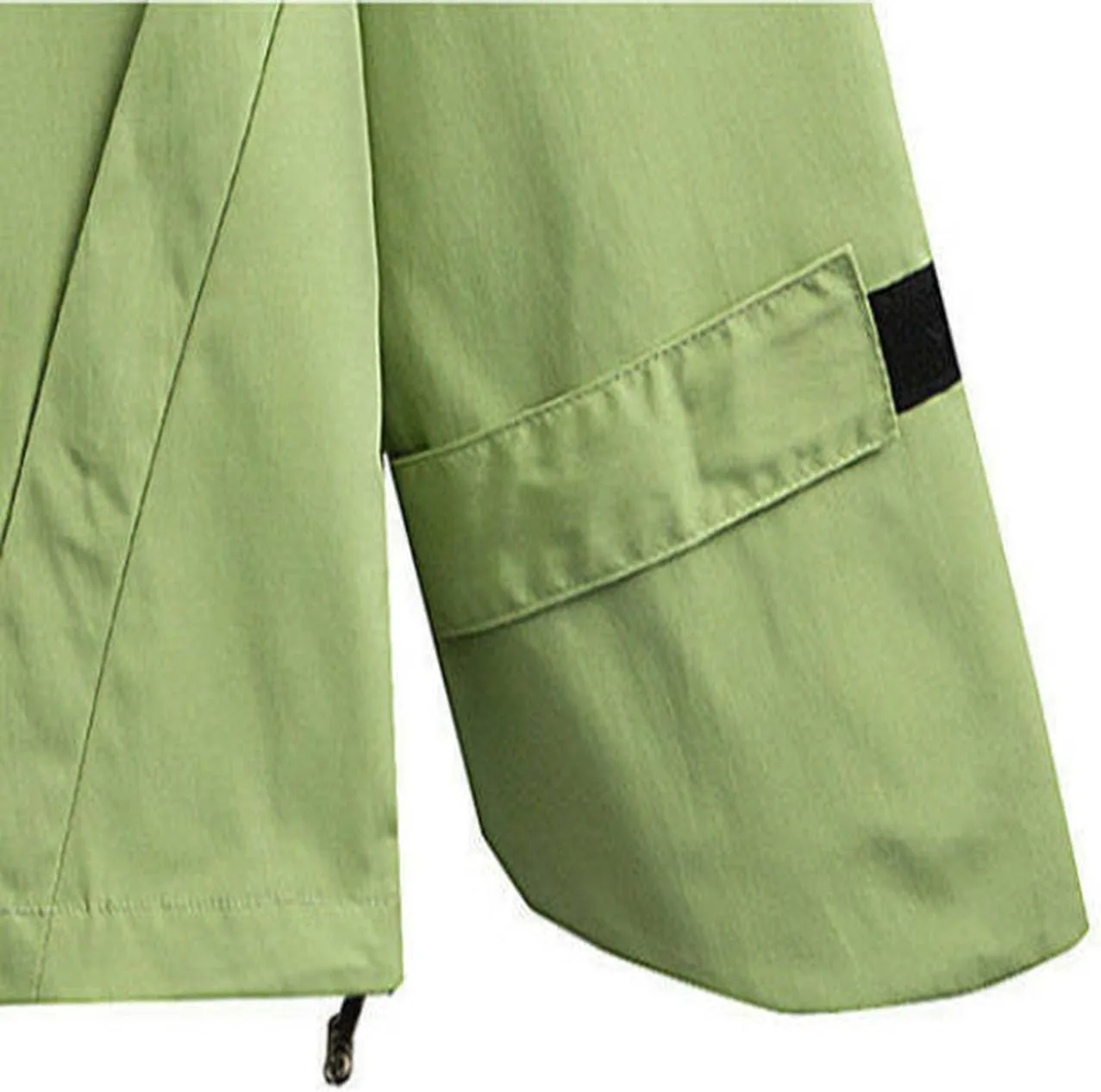 Куртка мужская Waterproof Windproof легкая тонкая дождевик с капюшоном для походов на улице Plus Size однотонная верхняя одежда Generic, зеленый — фото 3