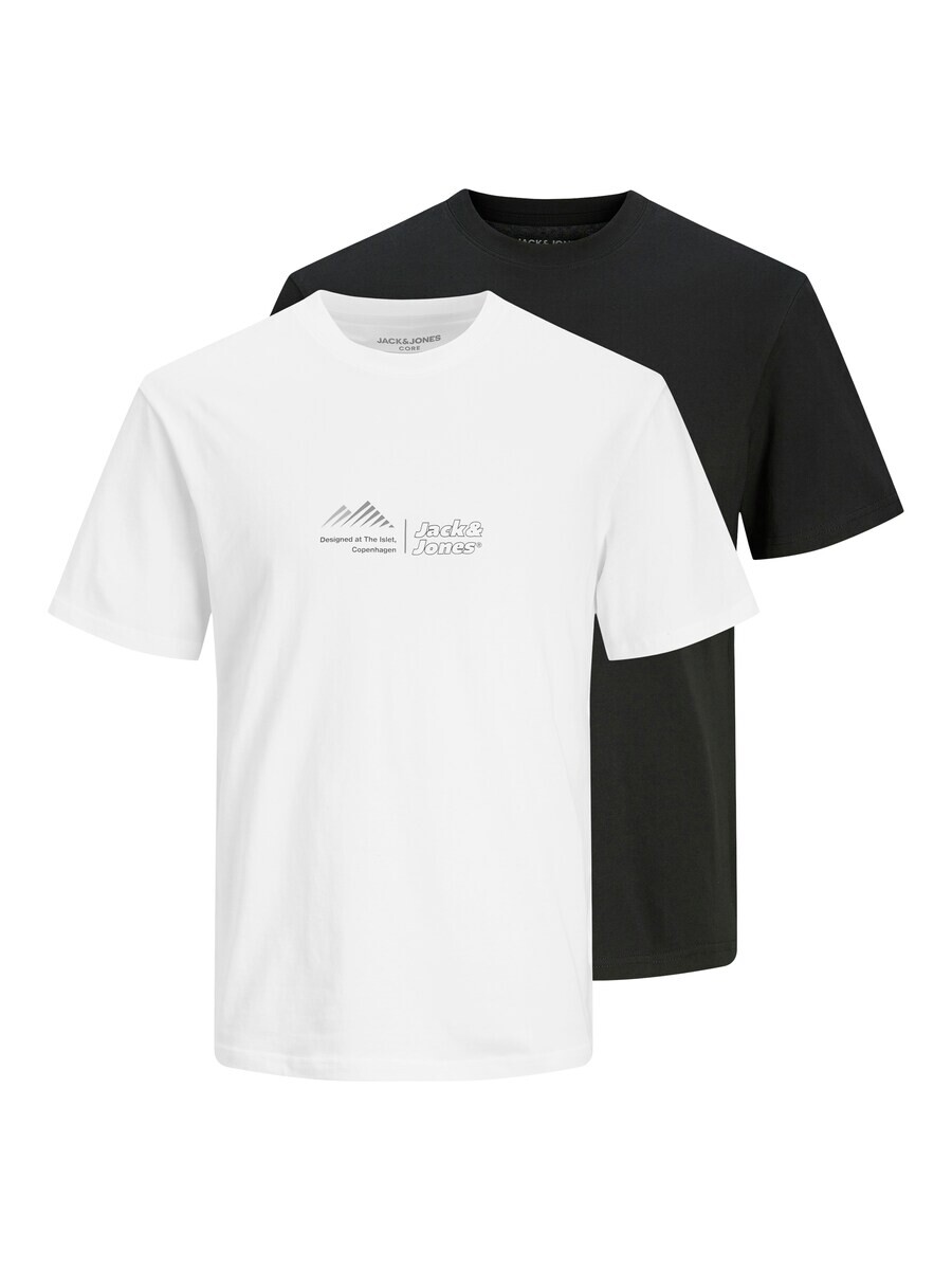 

Классическая футболка JACK & JONES Shirt JCOLIMA, черный/белый