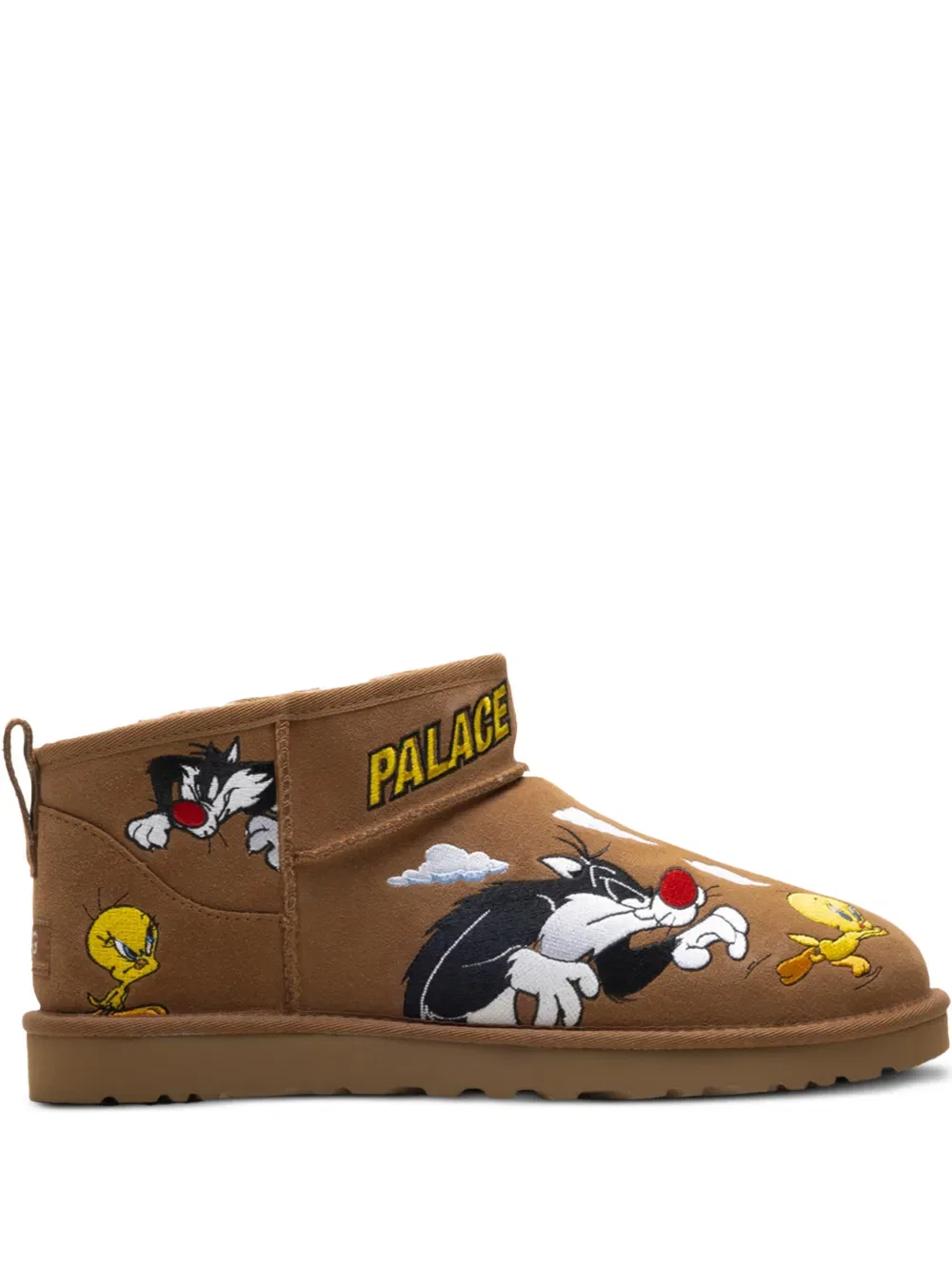 Ультраминиатюрные ботинки с вышитым рисунком Ugg, коричневый