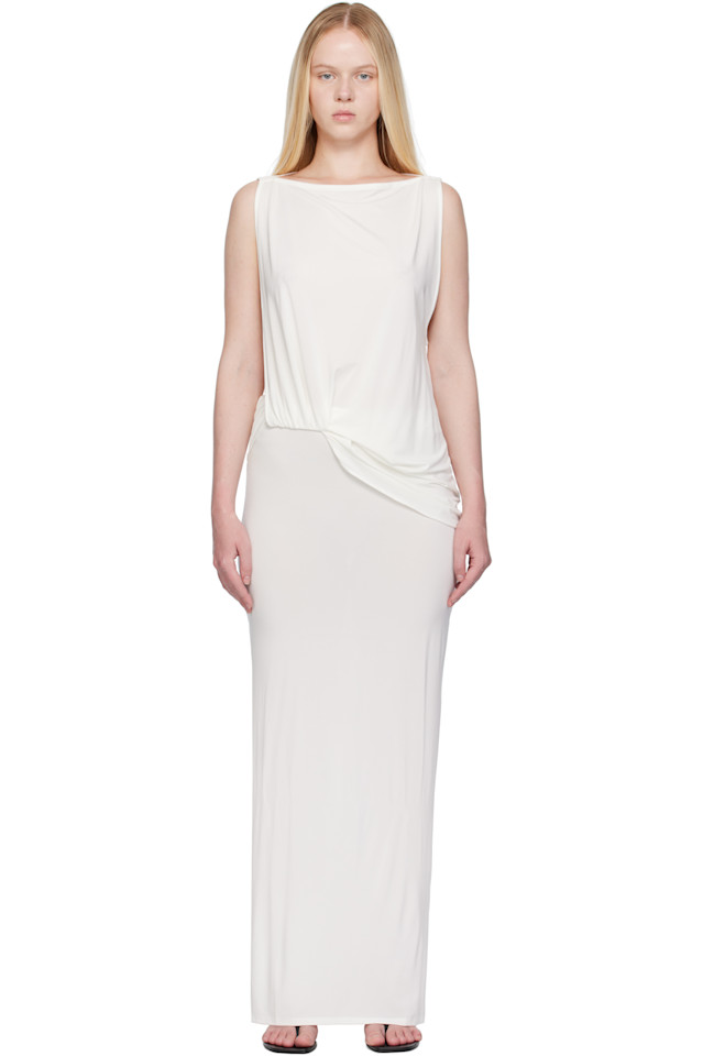 

Круизное платье 'The Peplo' maxi dress Jacquemus, белый