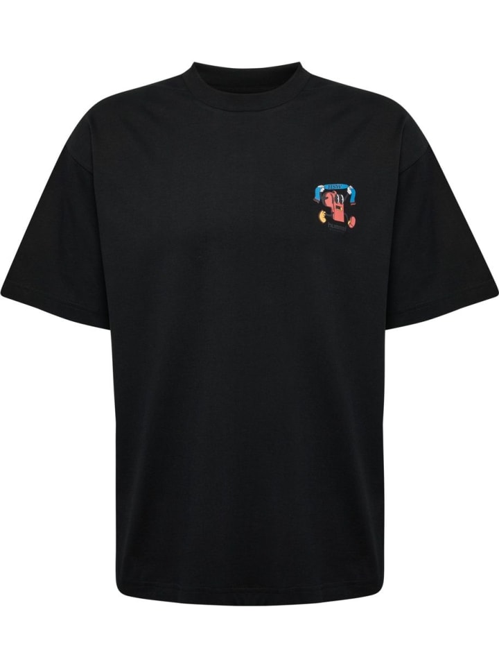 

Футболка "Loose T-Shirt S/S Whistle" черного цвета Hummel