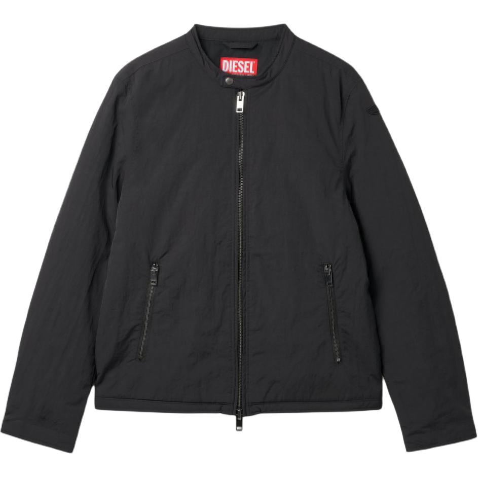 DIESEL Длинный застегивающийся на молнию жакет, Black — фото 3