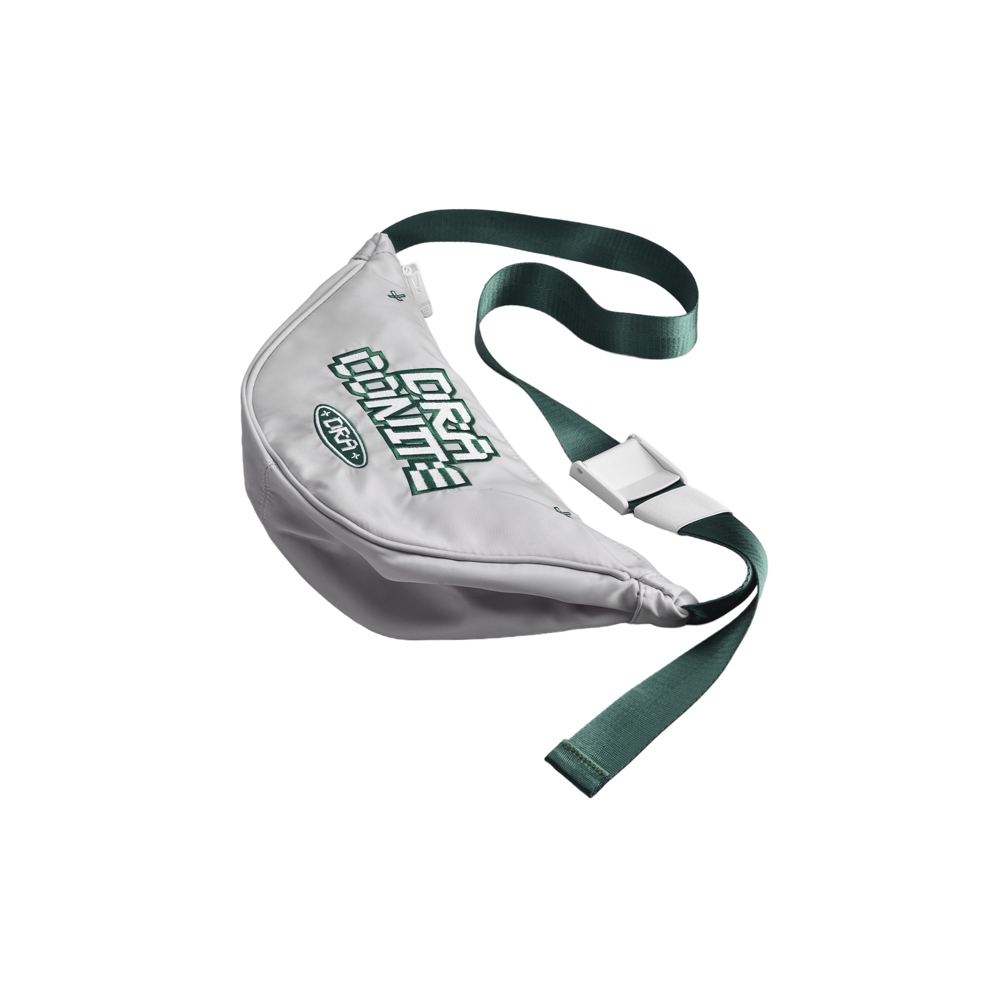 

DRACONITE Полиэстеровая сумка через плечо поясная сумка кроссбод сумка-бананка унисекс серый красный контраст, Gray Green