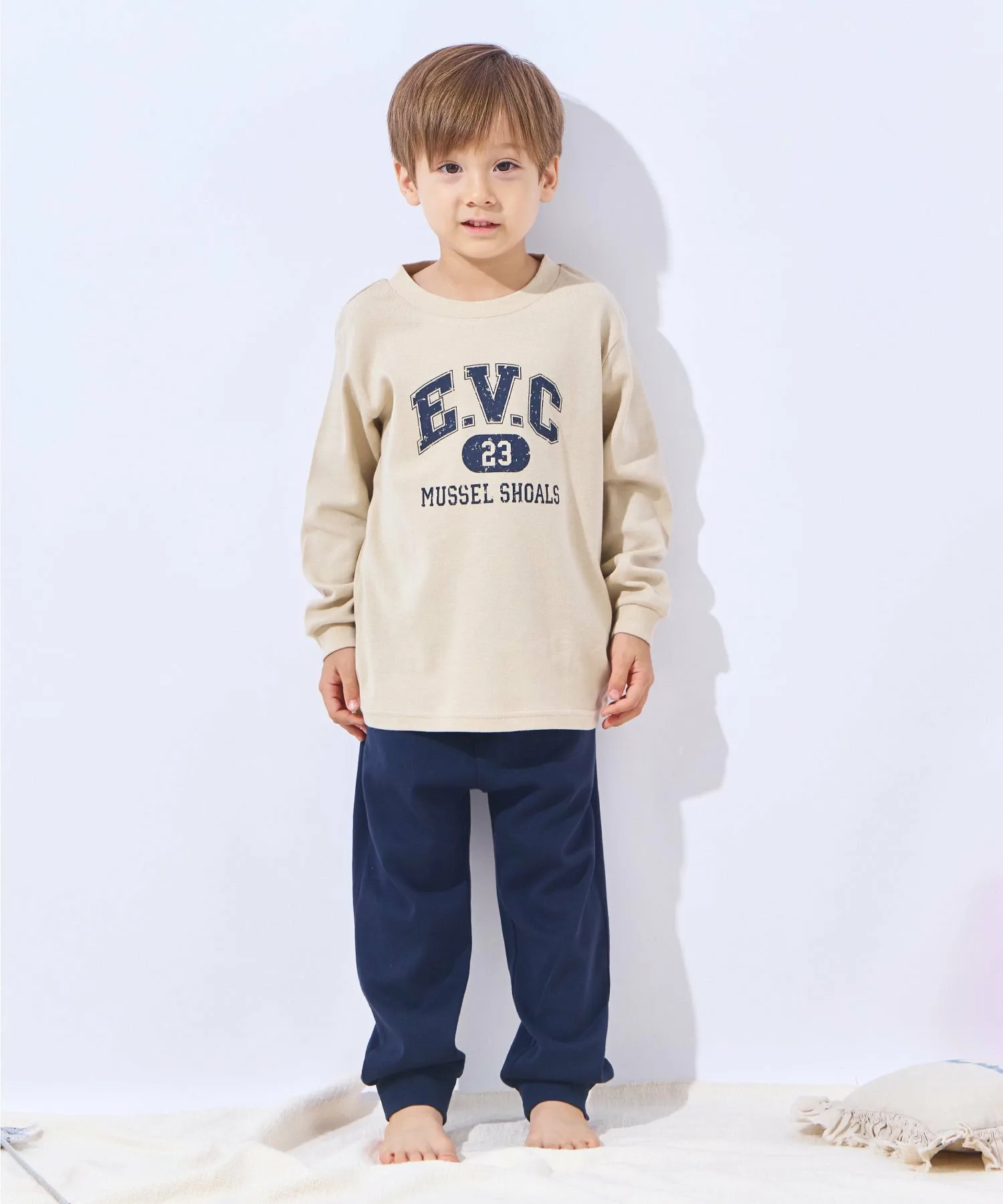 Домашняя одежда для мальчиков Ever Closet, beige logo — фото 2
