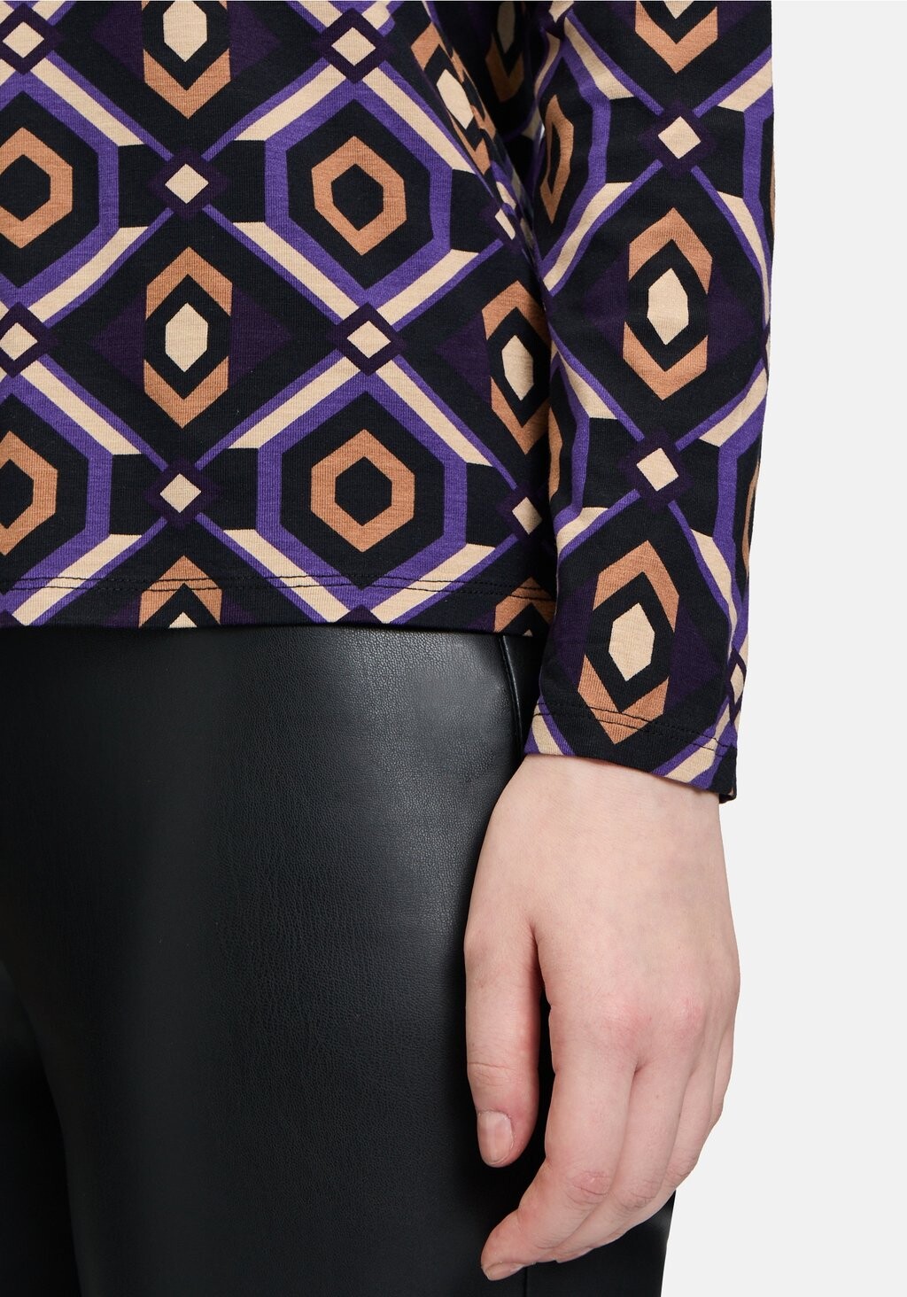 

Топ с длинными рукавами BETTY BARCLAY BASIC SHIRT MIT BLUMENPRINT Betty Barclay, фиолетовый