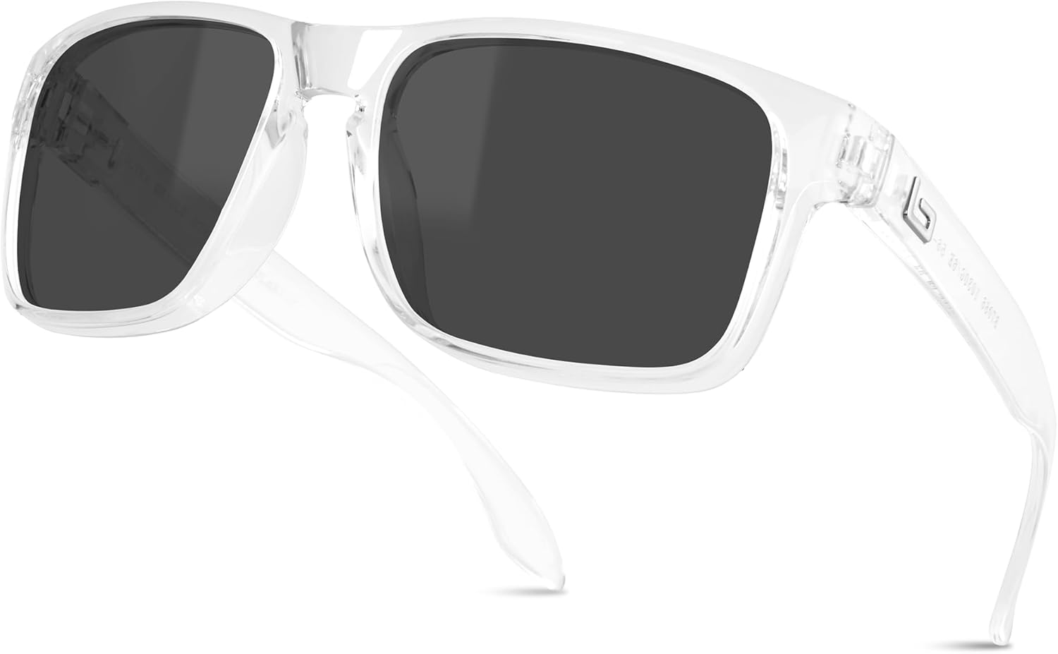 

Классические солнцезащитные очки Bnus итальянского производства с линзами Corning из настоящего стекла и возможностью поляризации B.N.U.S, Polished Clear / Grey Polarized