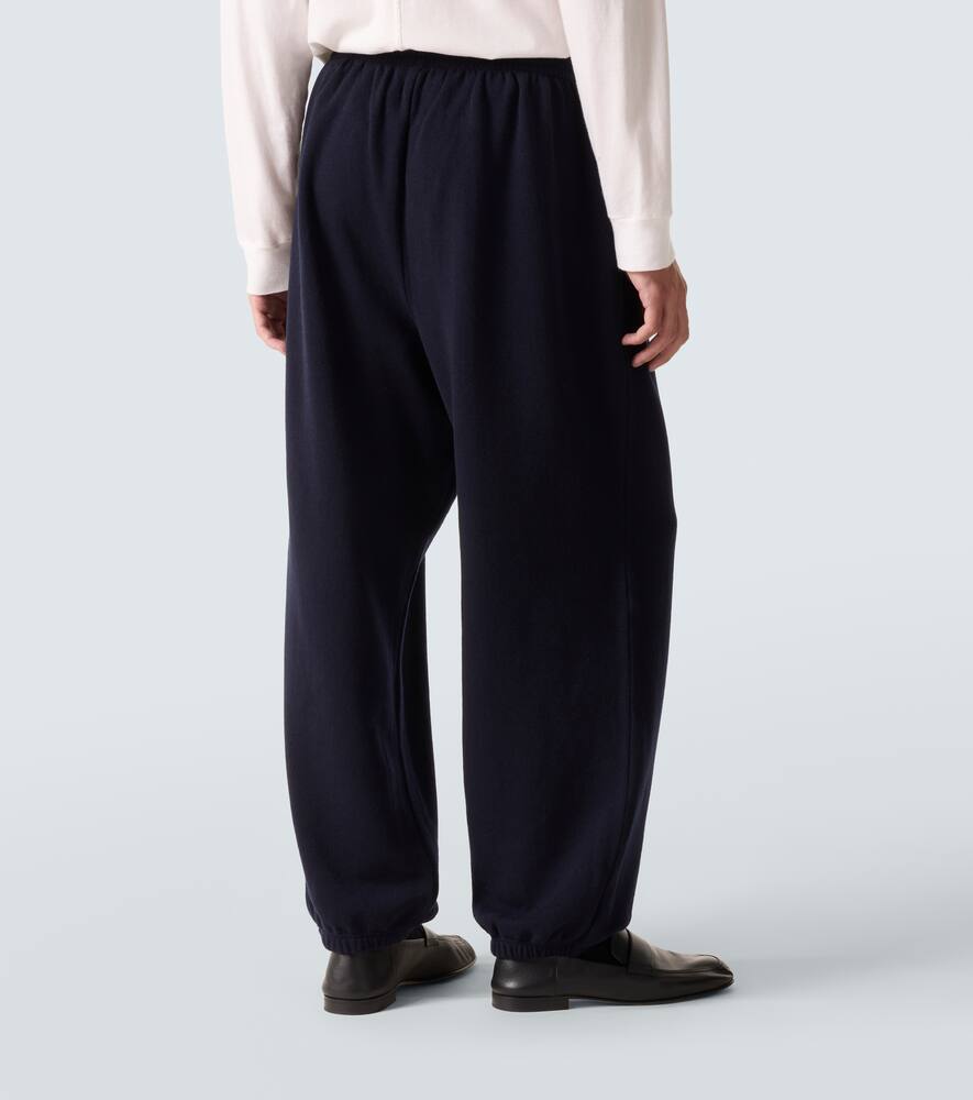 Завен спортивные штаны из кашемира и хлопка The Row, Navy — фото 4