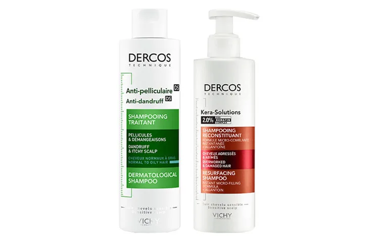 Шампунь против перхоти для жирных волос Vichy, Three-Piece Set: Green Logo Shampoos 200ml*2+Brown Logo Shampoos 250ml — фото 2