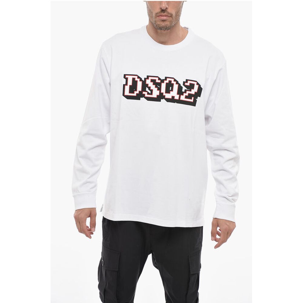 

Футболка с длинными рукавами и принтом логотипа Skater Fit Dsquared2, White