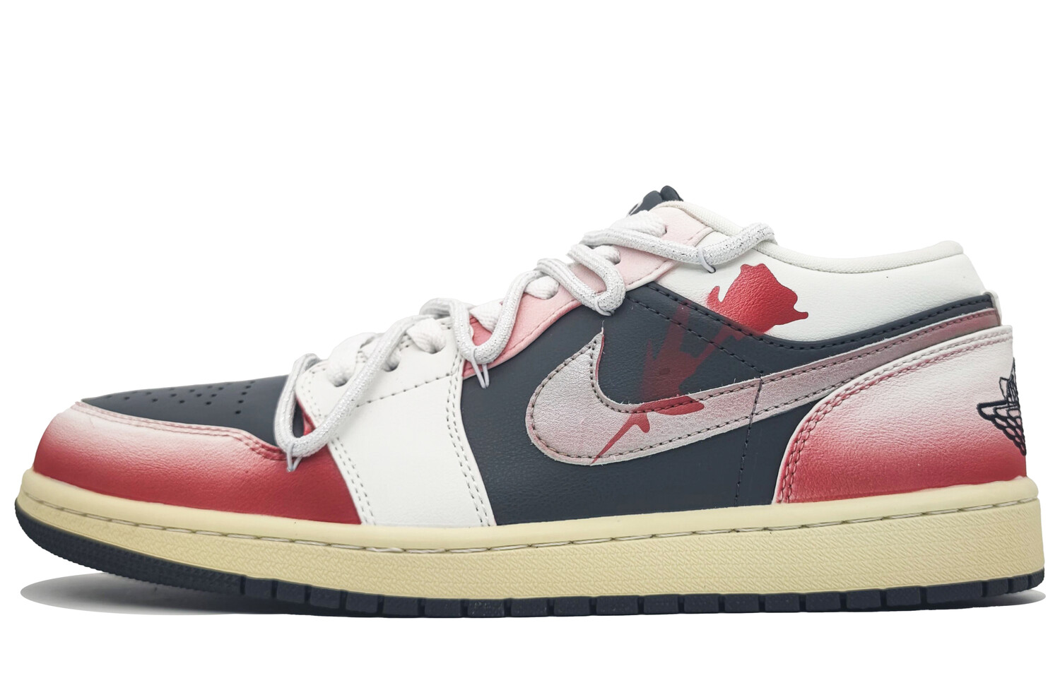 

Баскетбольные кроссовки Air 1 Vintage Unisex Low-Touch Silver Jordan, цвет Rose Red
