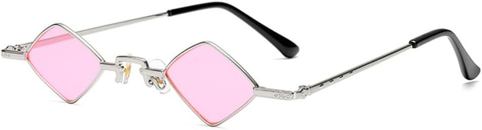 

Модные солнцезащитные очки для женщин в винтажном стиле с металлической оправой, маленькая оправа, ретро-очки для женщин, панк-очки, защита от ультрафиолета UV400 LVTFCO, C6 Silver-pink