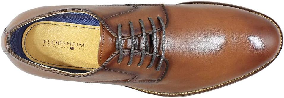 Мужские оксфорды Florsheim Blaze с простым носком, Cognac Smooth — фото 2