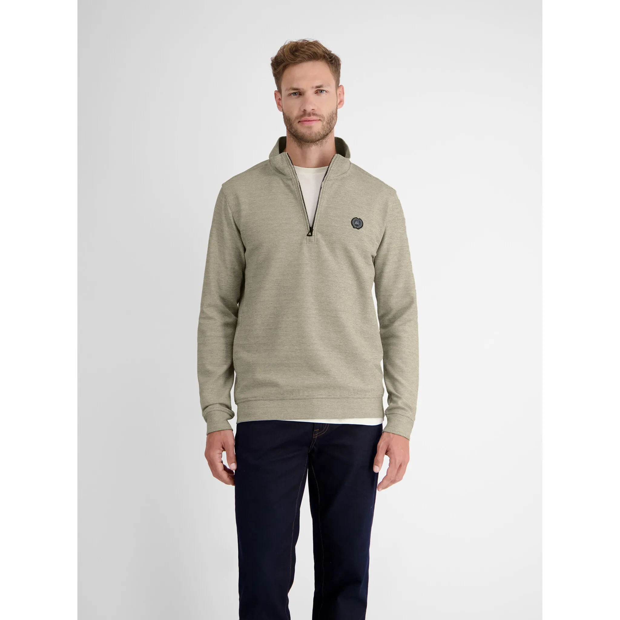 

Толстовка LERROS "LERROS Sweat-Troyer, Structure", цвет Soft Stone