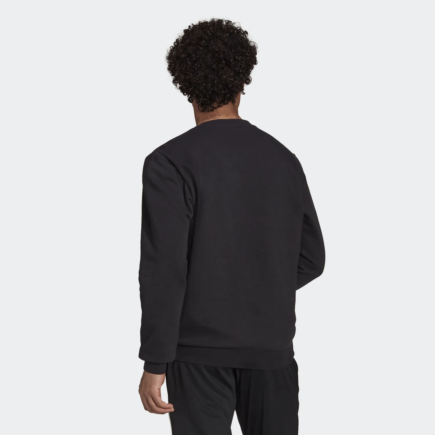 Мужской флисовый свитшот Essential чёрно-белый от Adidas — фото 4