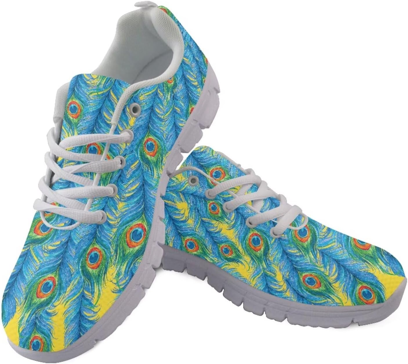 

Кроссовки chaqlin для женщин, мужские слипоны для ходьбы, модные беговые кроссовки, легкие для использования в помещении и на улице, Peacock Feather