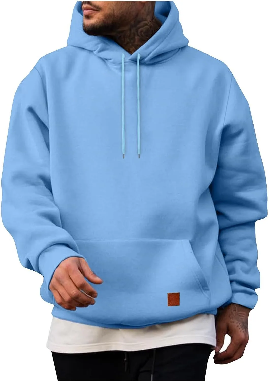 

Мужская повседневная худи loose soft comfy с капюшоном и карманом