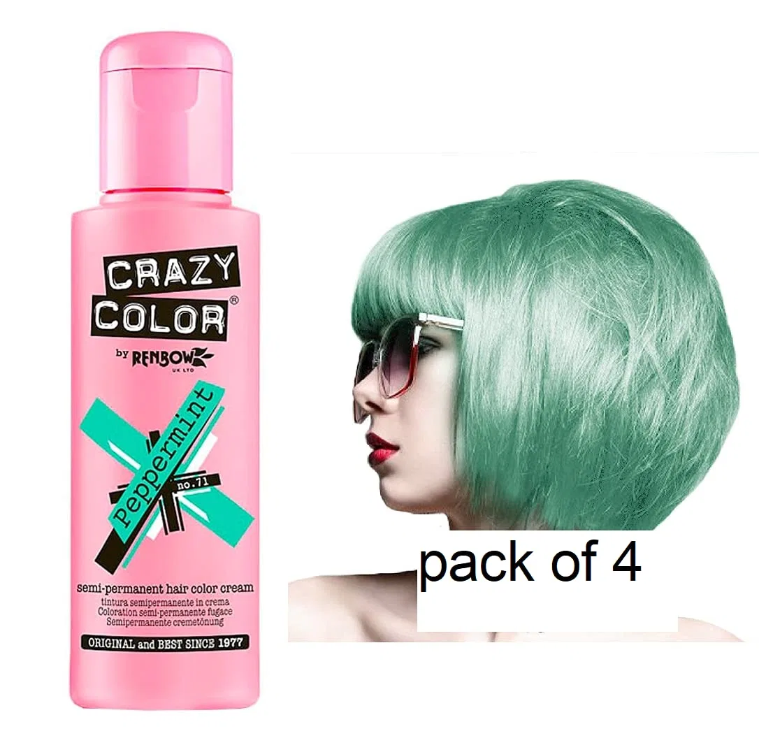 Полуперманентная краска для волос Peppermint 71 от Crazy Color by Renbow Crazy Color, Green