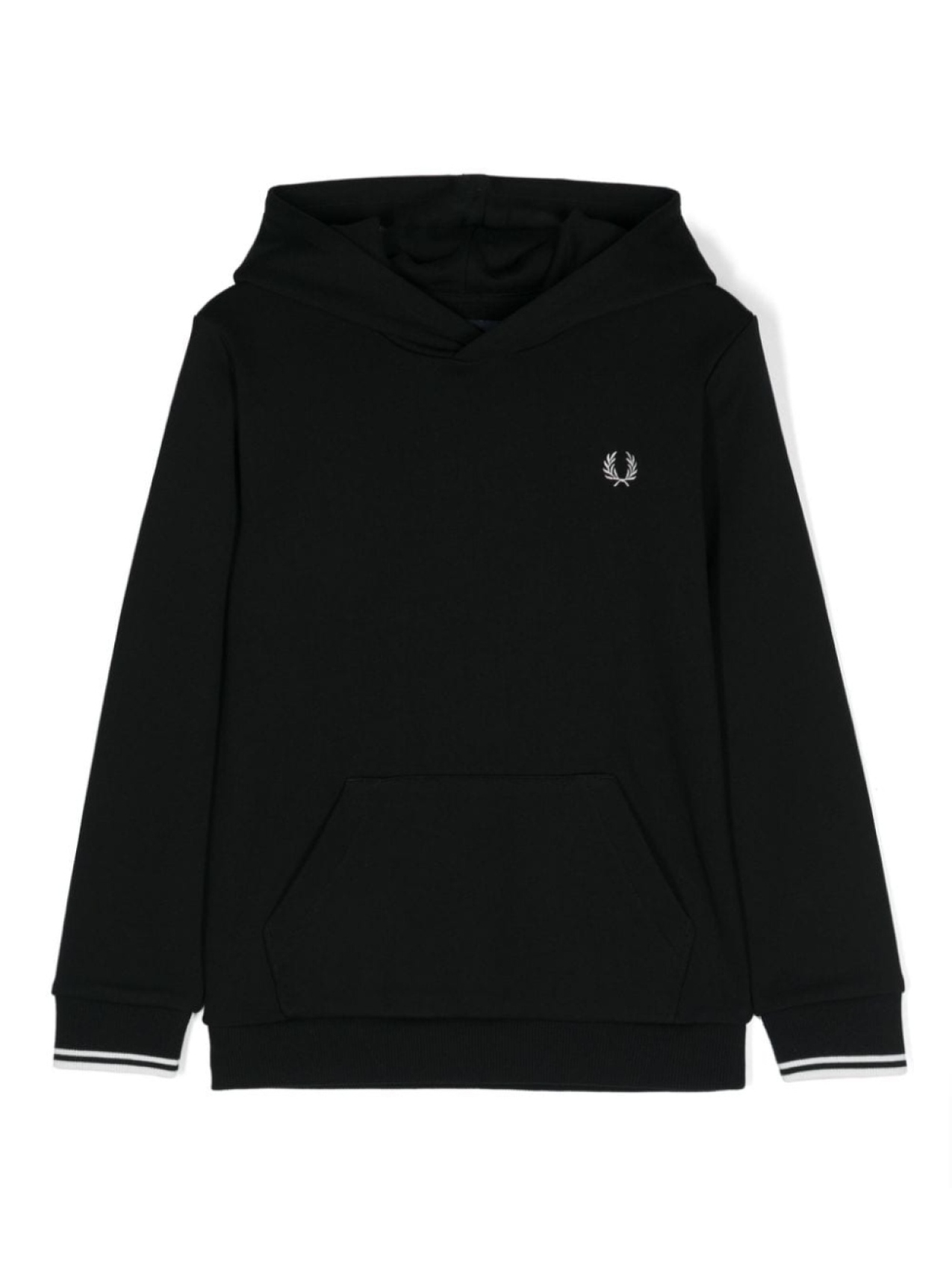 

Fred Perry Kids худи с вышитым логотипом, черный