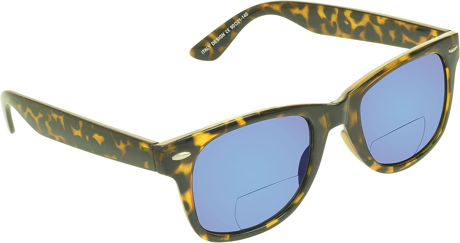 

Солнцезащитные очки-клипсы proSPORT BIFOCAL в роговой оправе с синими зеркальными линзами, для мужчин и женщин, для активного отдыха на природе, с диоптриями от +100 до +400, Glossy Tortoise Shell Brown