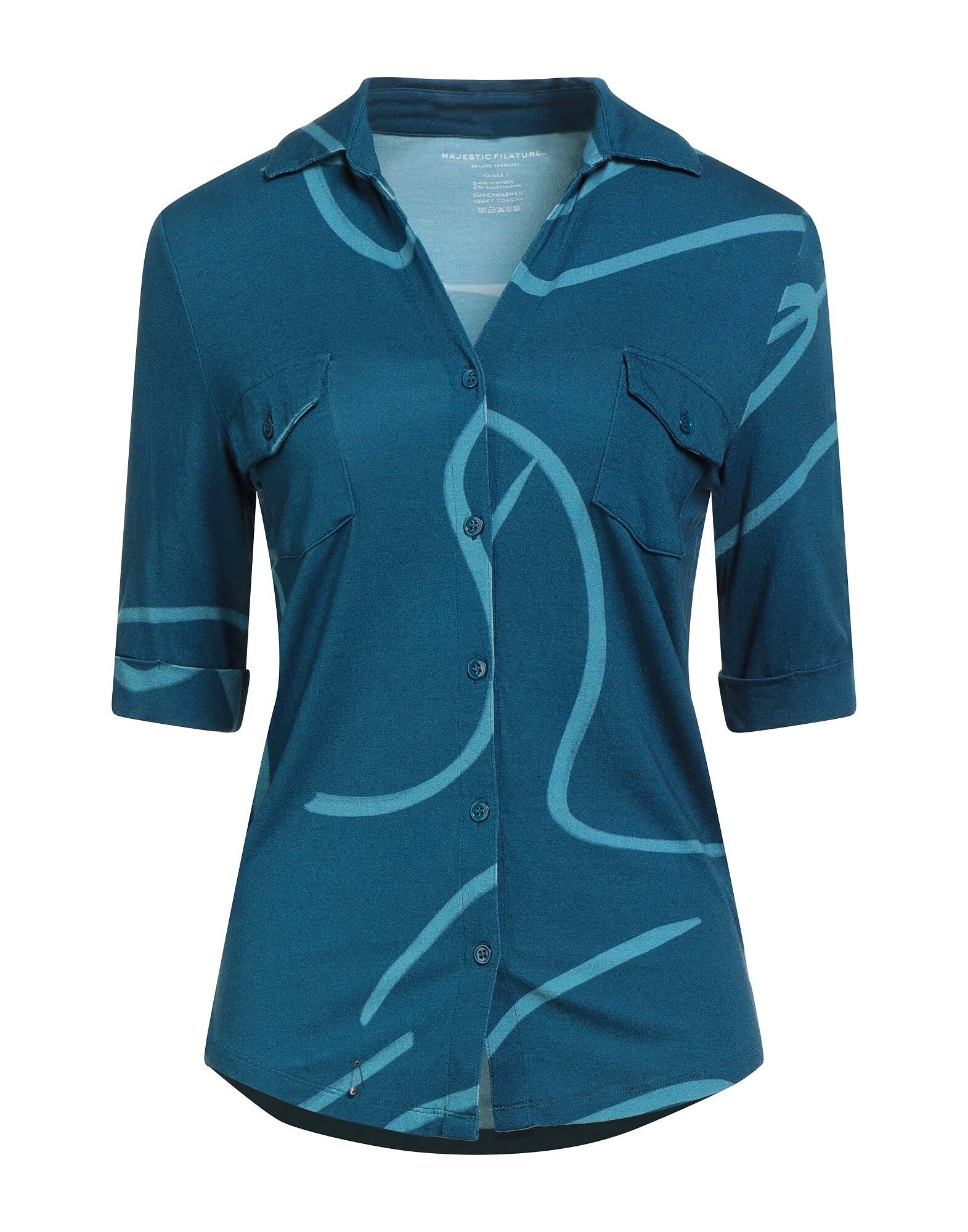 

Рубашка Majestic Filatures, глубокий бирюзовый