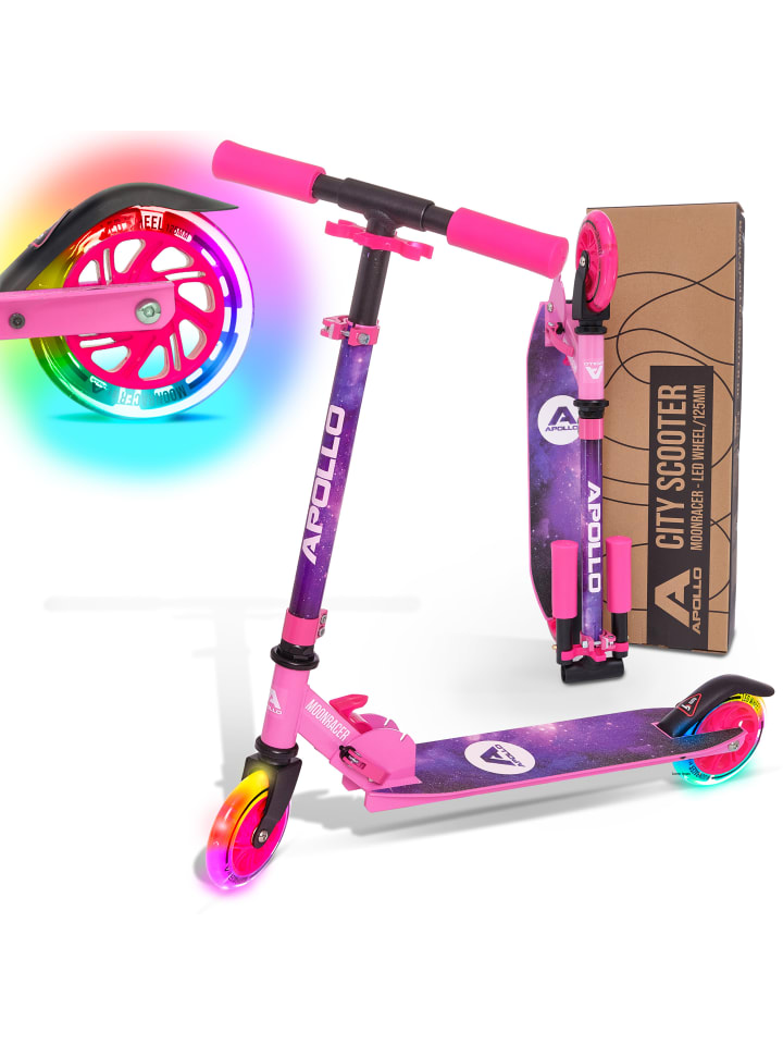 

Apollo Детский светодиодный городской самокат "Moonracer 125 мм" в розово-фиолетовом цвете