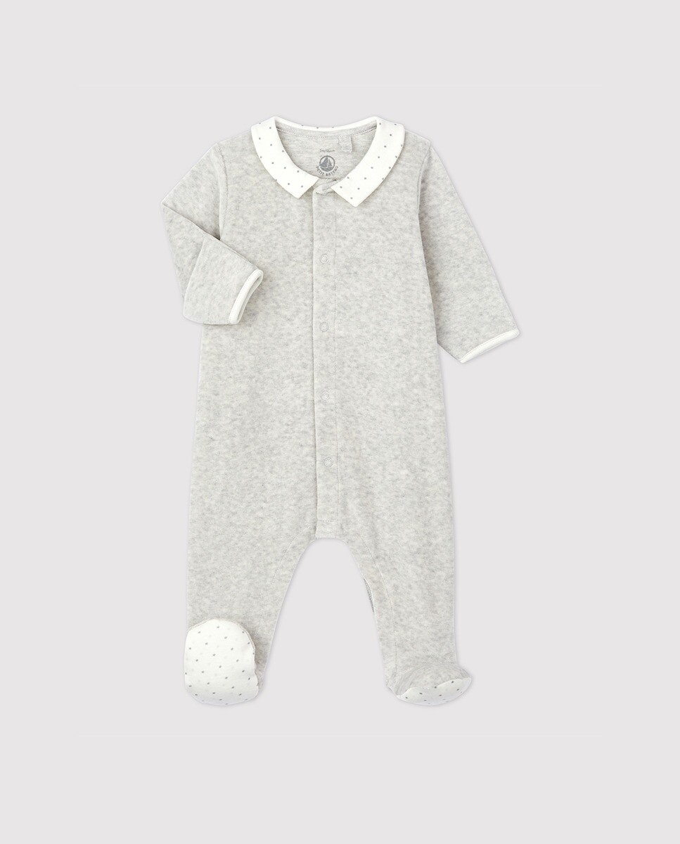 

Детский комбинезон из органического хлопка Petit Bateau, серый