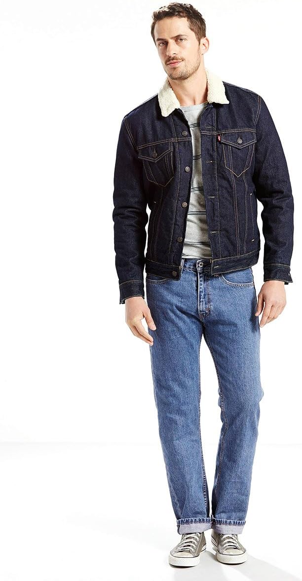 Мужские джинсы Levi's 505 Regular Fit (также доступны в размерах Big и Tall), Medium Stonewash — фото 4
