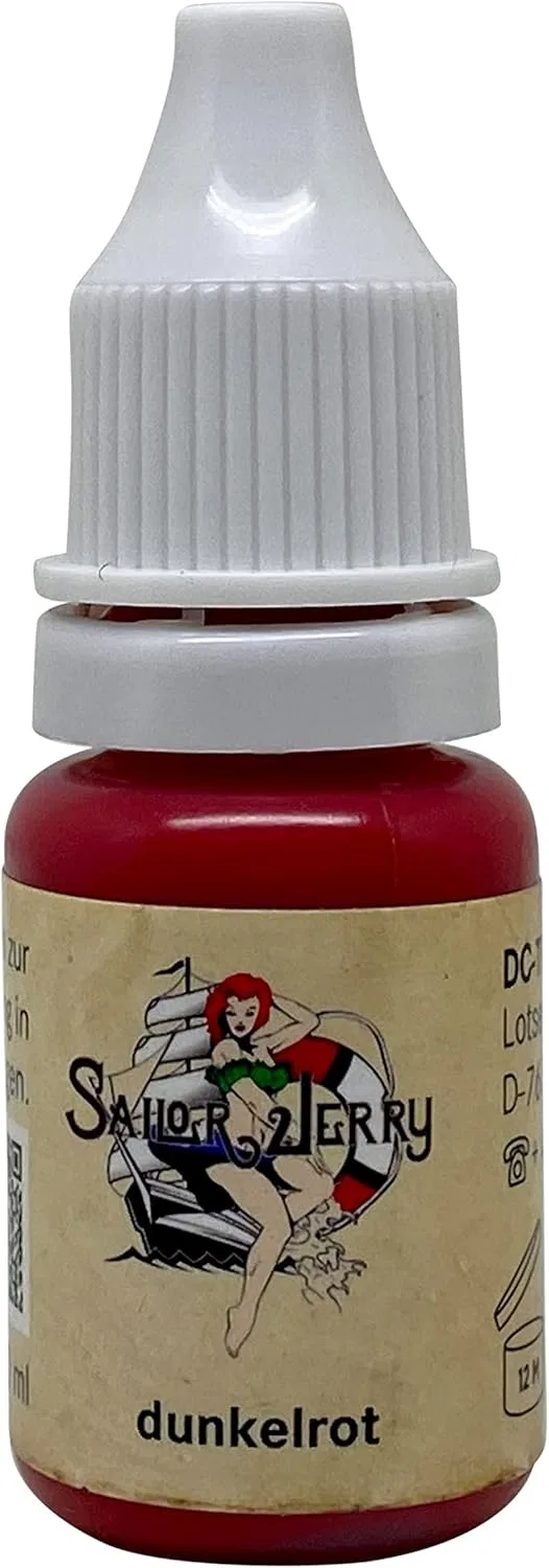 Тату-краска Sailor Jerry Dark Red 10 мл от Han Sen GmbH Sailor Jerry Von Deep Colours! Gmbh