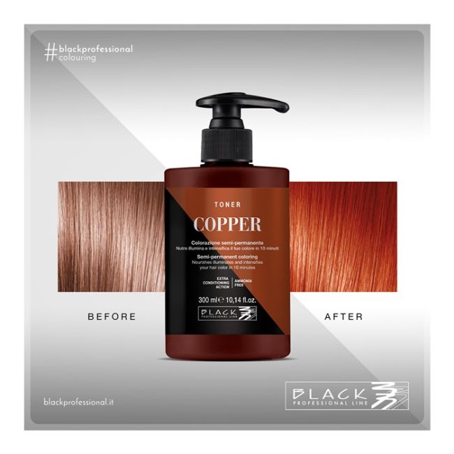 Черный тонирующий крем для волос Black Professional, цвет copper, 300 мл — фото 2
