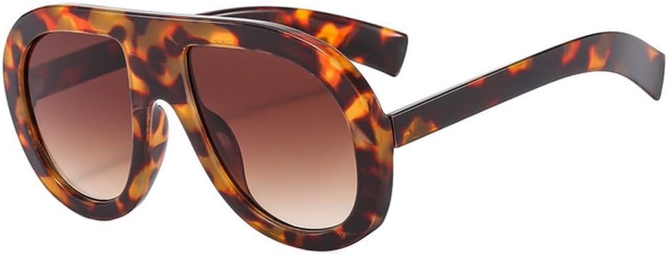 

Солнцезащитные очки для женщин, винтажные очки для мужчин, модные роскошные солнцезащитные очки с защитой от УФ-излучения UV400, очки большого размера TVTBBVV, Leopard