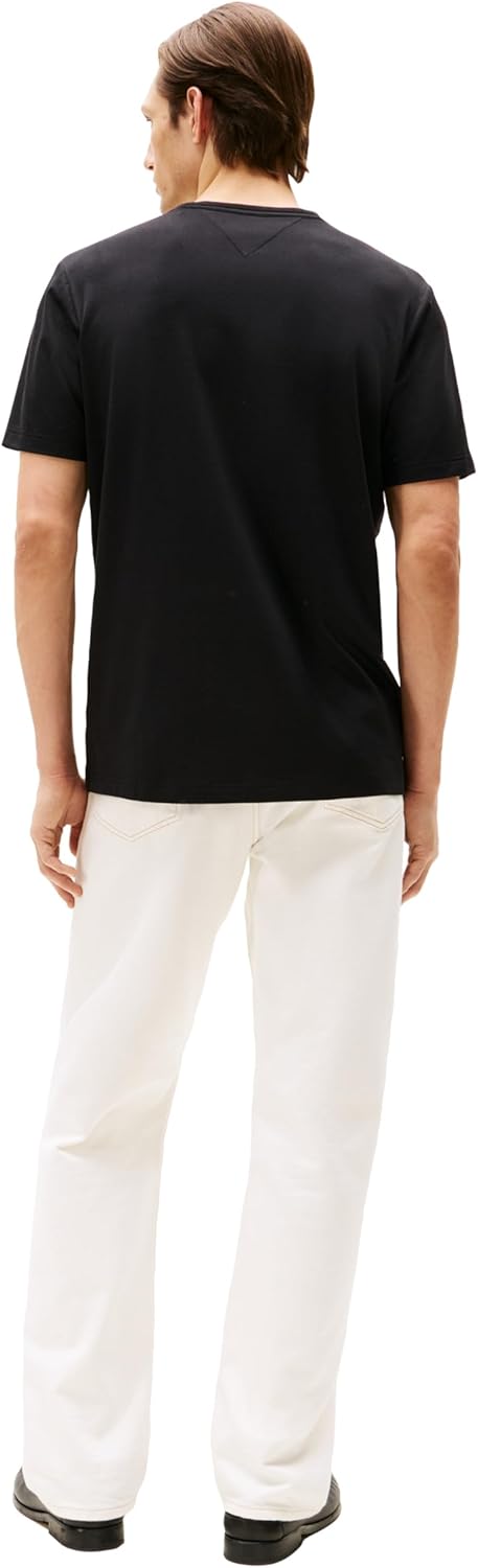 Мужские футболки Tommy Hilfiger Dry Fit с коротким рукавом и влагоотводящими свойствами, Black — фото 4