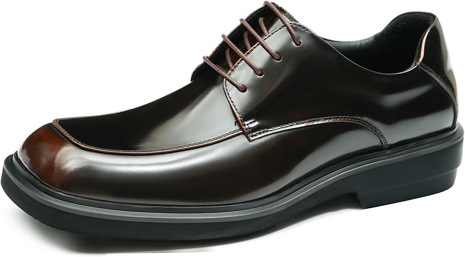 

Мужские деловые туфли Дерби для мужчин с квадратным носком, верх из кожи класса «full-grain», классические формальные и повседневные 23701 Windhana, коричневый