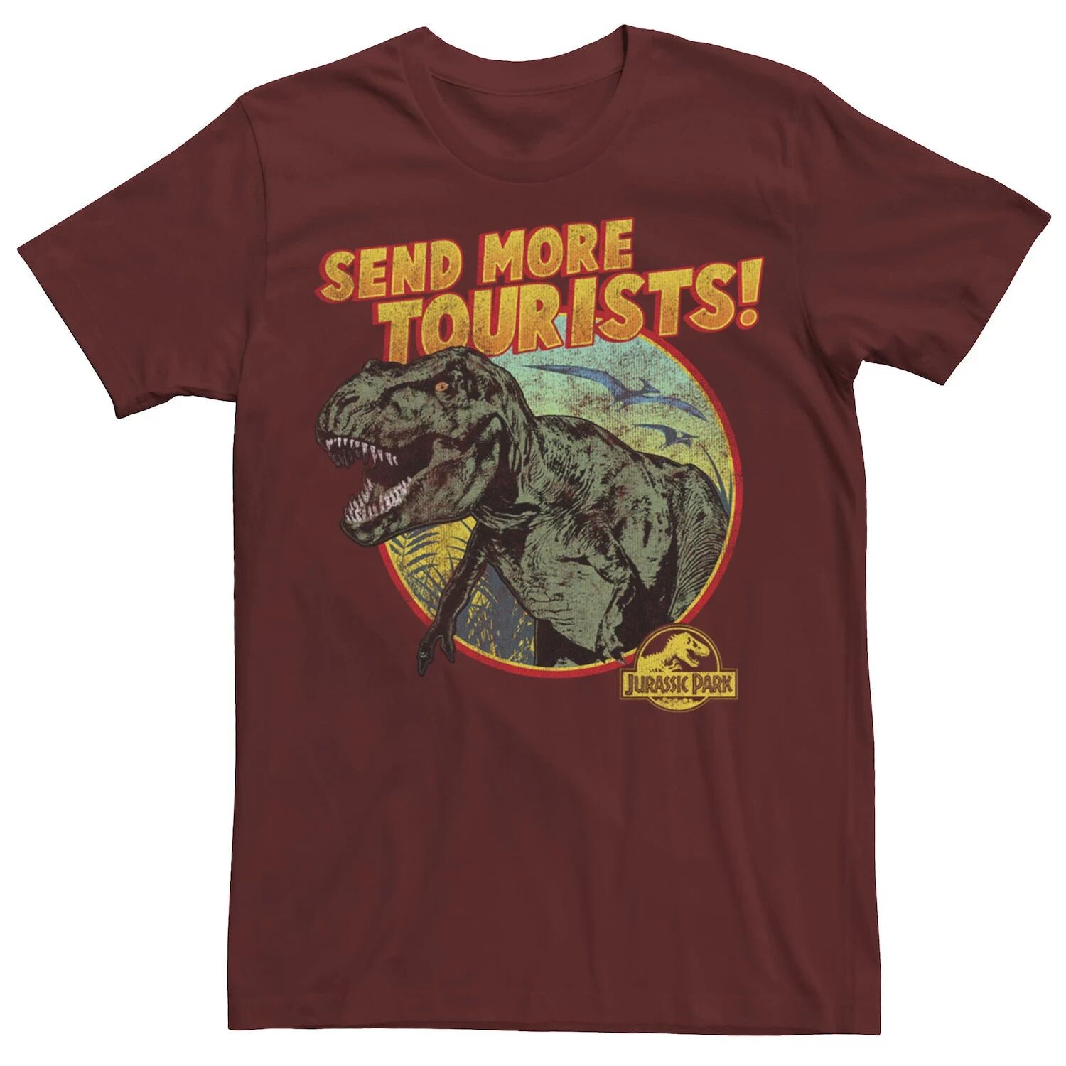 

Мужская футболка Jurassic Park T-Rex Send More Tourists Licensed Character
