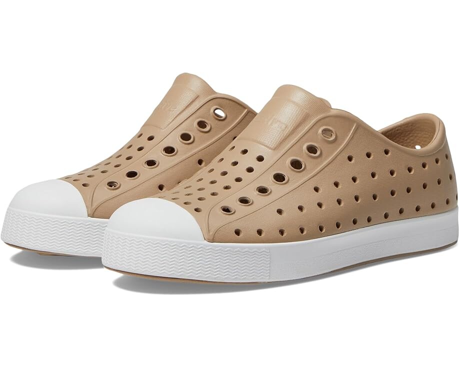 

Кроссовки Native Shoes Kids Jefferson, цвет Flax Tan/Shell White