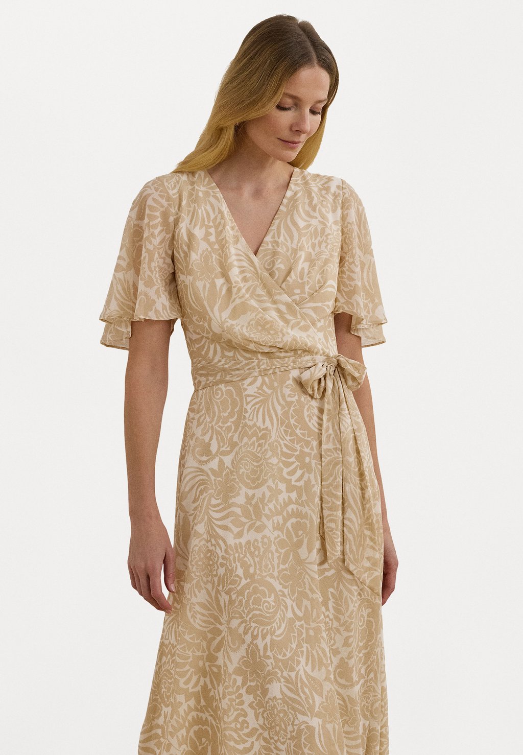 

Повседневное платье FILSEE SHORT SLEEVE DAY DRESS Lauren Ralph Lauren, бежевый