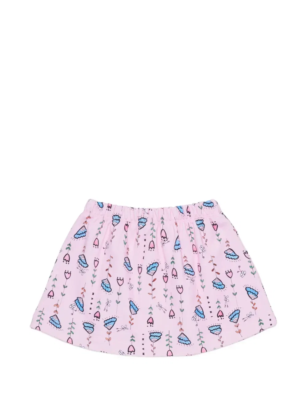 Юбка с цветочным принтом Marni Kids, розовый — фото 2
