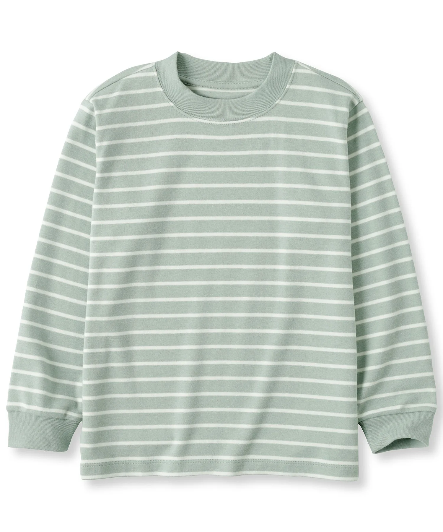 Детская футболка с двусторонним флисом Muji Kids Organic Cotton светло-зелёная