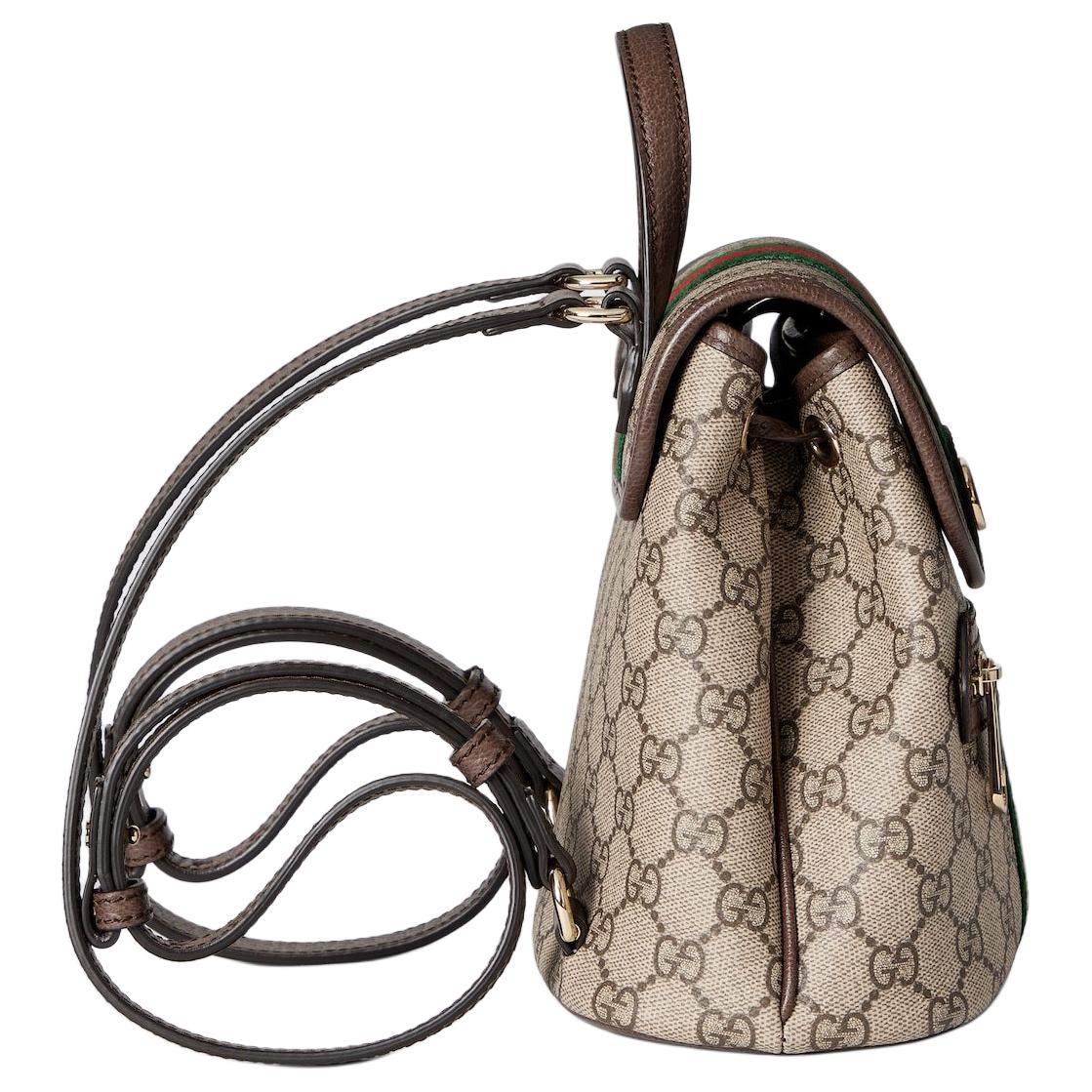Рюкзак женский Gucci Ophidia Monogram Coated Fabric, бежевый — фото 3