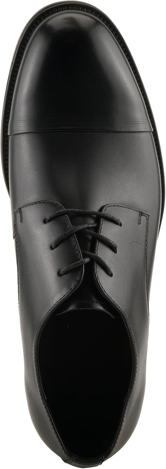 Мужские оксфорды Spring Step BENEL с шнуровкой - классическая кожаная деловая обувь с набойкой и резиновой подошвой, черный — фото 4
