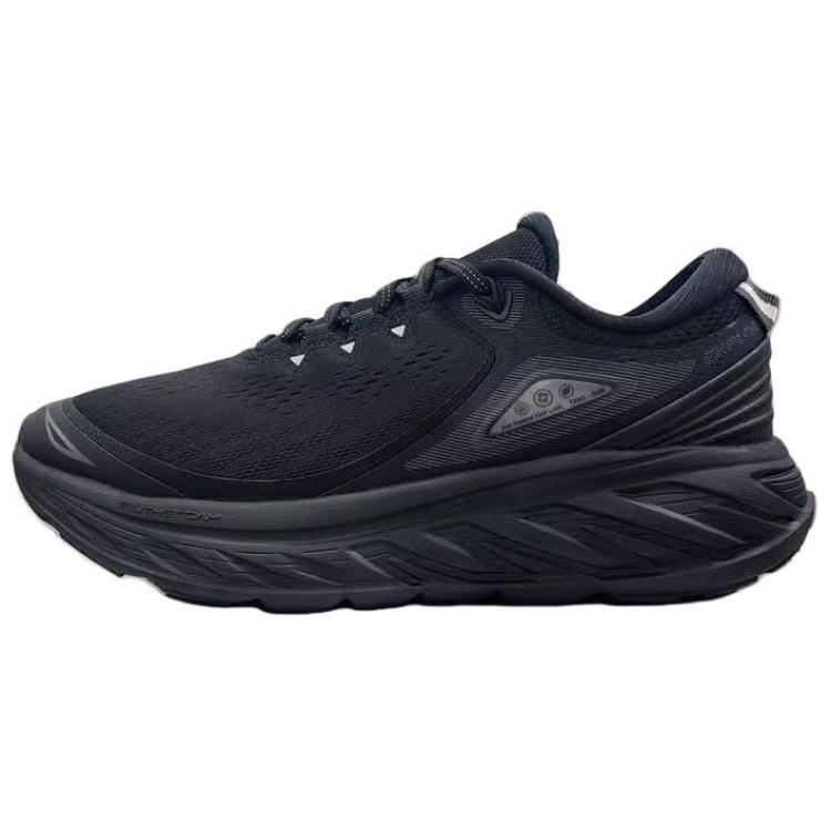 

Абразивоустойчивые дышащие низкие кроссовки для бега мужские Black Gray Erke, Jet Black/Carbon Gray